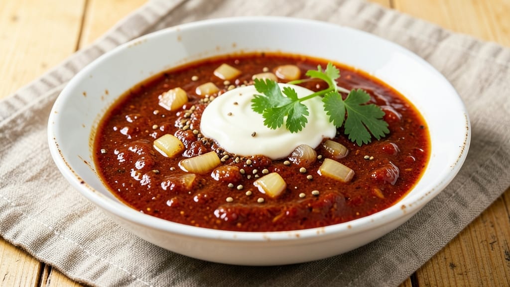 Algerienne Sauce Recipe: Harissa-Kissed Tomato Cream With Celery Crunch