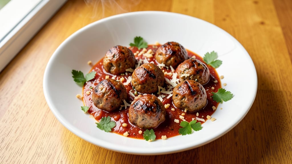 Authentic Italian Meatballs in Tomato Sauce Recipe: Parmigiano-Reggiano Crust and Slow-Simmered Depth