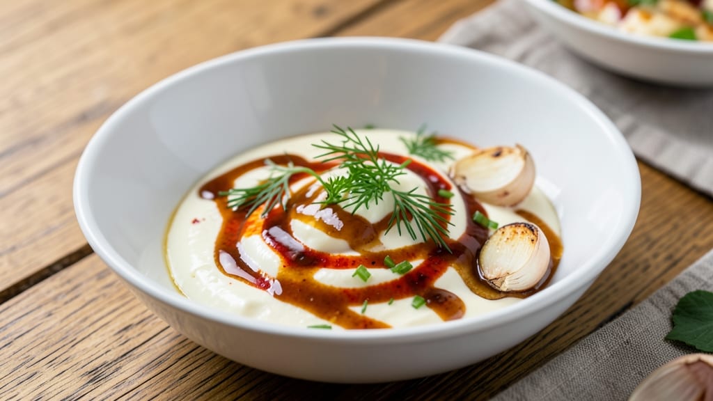 Bang Bang Sauce Recipe With Mayo: Celery Crown Crunch Over Creamy Dill Swirl