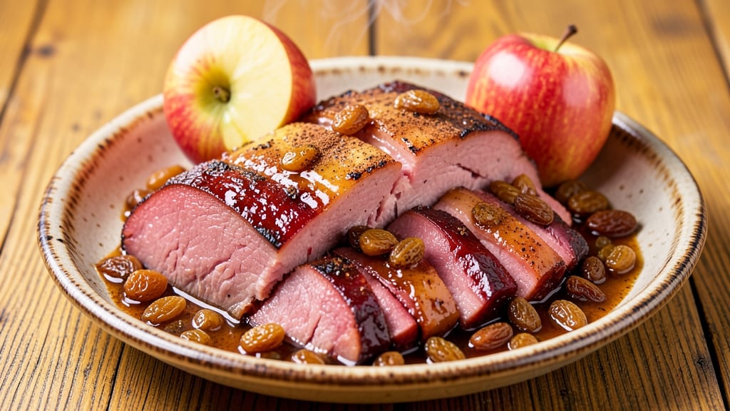 Apple Raisin Sauce for Ham Recipe: Sweet-Tart Glaze That Caramelizes Over Heat