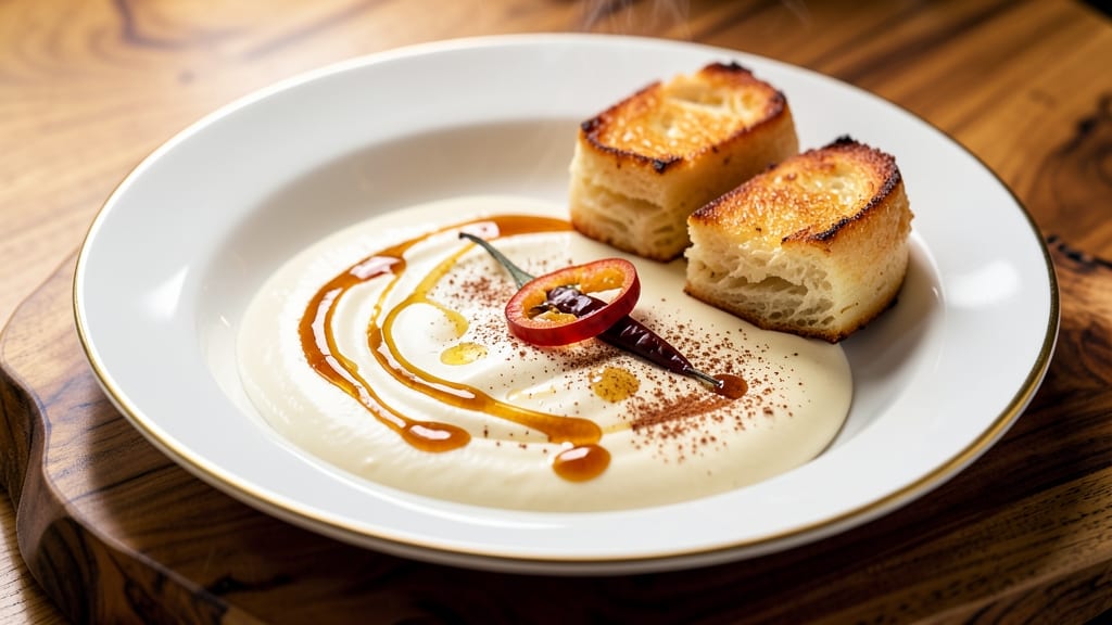 Bakers Gold Sauce Recipe: Celery Crown Crunch Over Smoky Chipotle Cream
