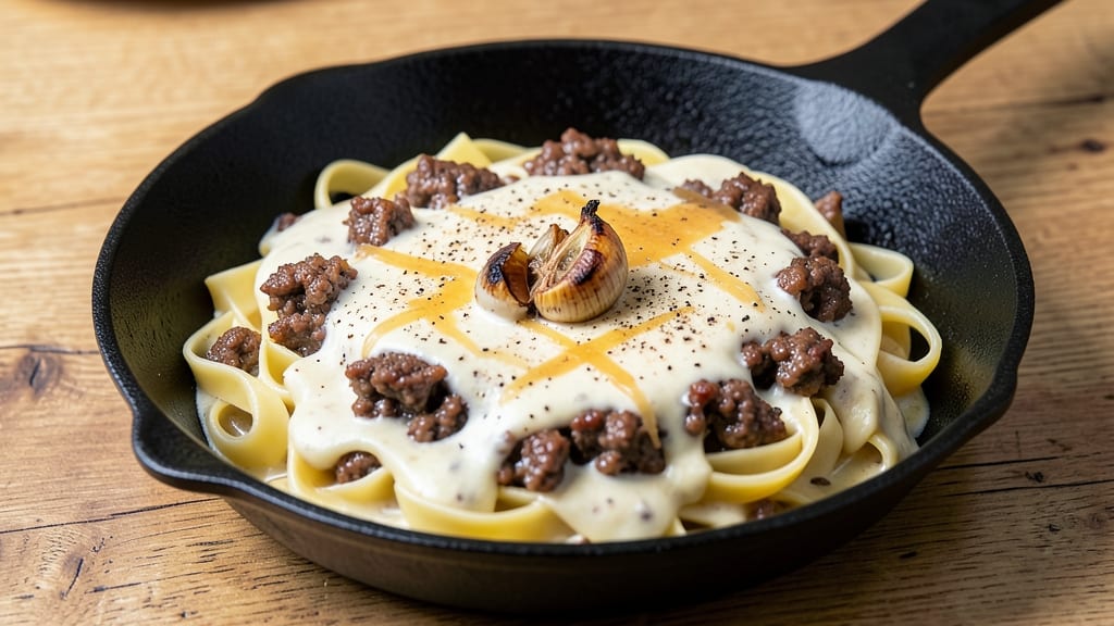 Alfredo Sauce Recipe With Ground Beef: One-Pot Pasta Bake With Rich Meat Sauce