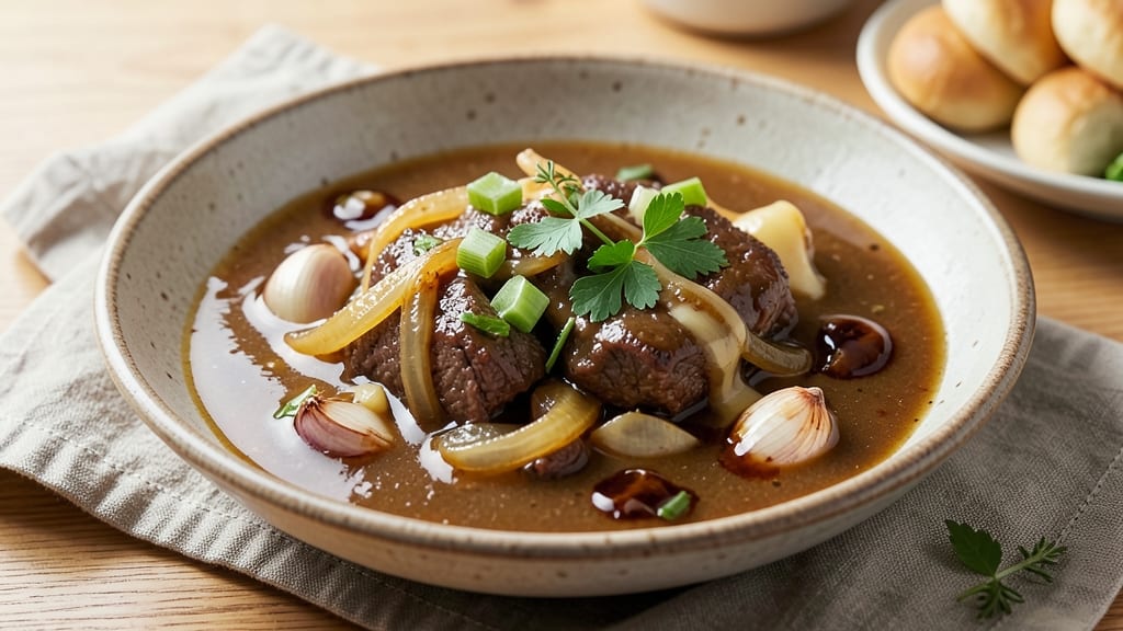 Arby's Beef and Cheddar Sauce Recipe: Smoky Celery Crown Over Velvety Tomato Cream