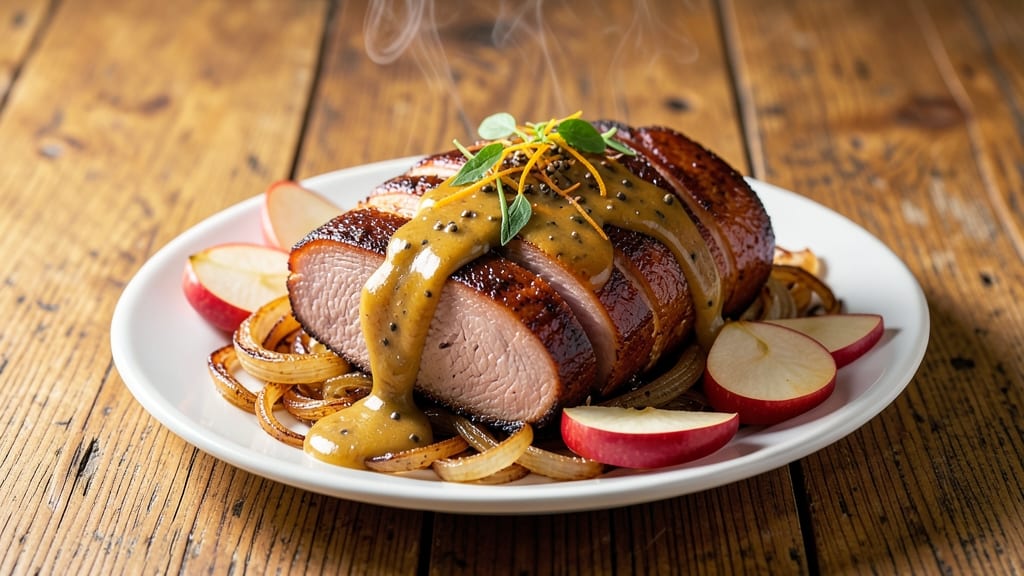 Baked Ham With Mustard Sauce Recipe: Glazed to Golden Perfection With Tangy Sweetness