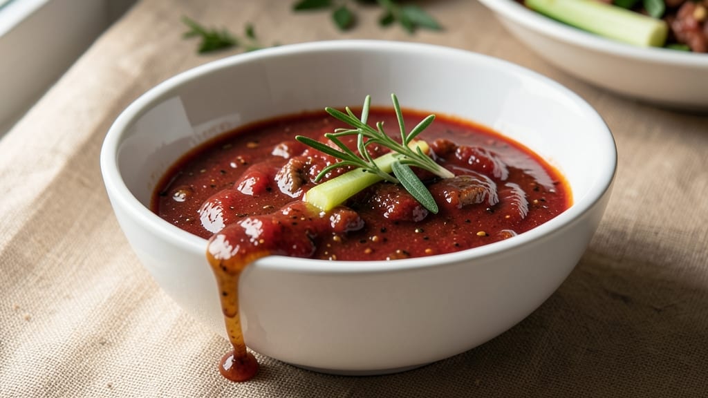 Arby's Roast Beef Sauce Recipe: Vinegar-Kissed Celery Crown Over Smoky Tomato Base