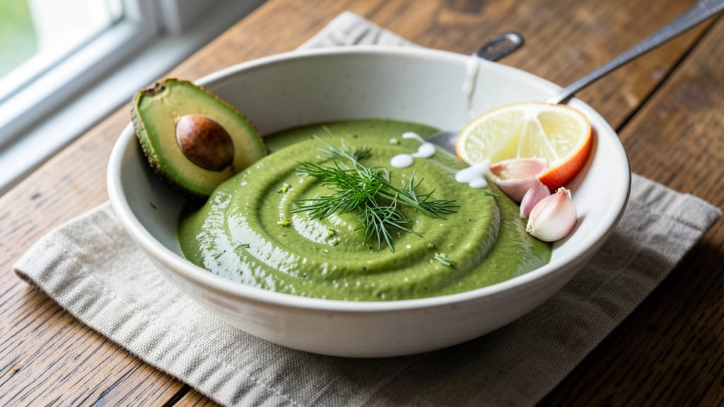 Avocado Egg Roll Sauce Recipe: Creamy Avocado Dill Dip With Hidden Vinegar Zing